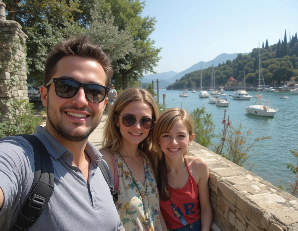 Familie beim Spaziergang in Rovinj